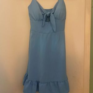 Front Tie Blue Dress from Italy - Size Small